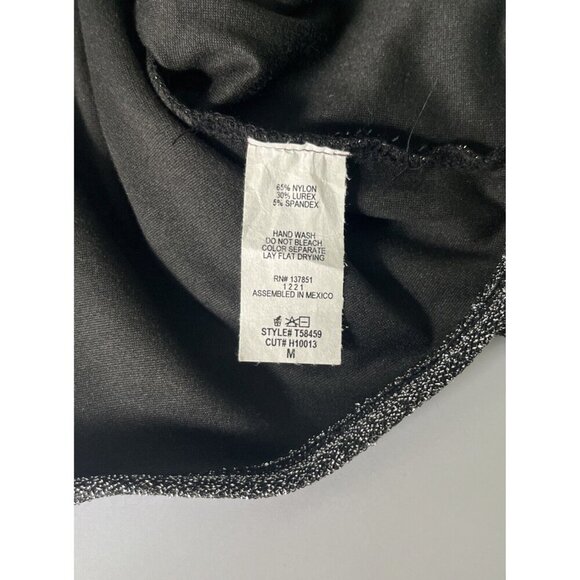 Sincerely Jules Top Women’s M Silver Glitter Square Neckline Style T58459 - Picture 6 of 6